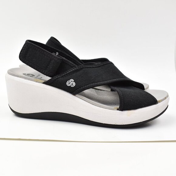 Clarks Cloudsteppers Cali Cove Wedge Platform Sandals - 8.5 - Picture 3 of 13
